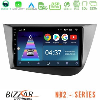 Bizzar ND2 Series 8Core Android14 2+32GB  Seat Leon Navigation Multimedia Tablet 9" Με Carplay & Android Auto