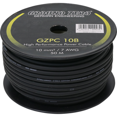 10 mm² high quality CCA power wire – black
