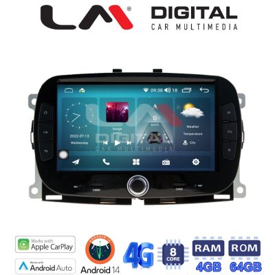 LM Digital - LM C8198 GPS Οθόνη OEM Multimedia Αυτοκινήτου για Fiat 500 2018 (CarPlay/AndroidAuto/BT/GPS/WIFI/GPRS)