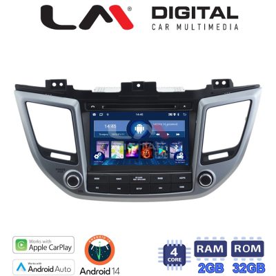 LM Digital - LM N4361 GPS Οθόνη OEM Multimedia Αυτοκινήτου για HYUNDAI Tucson 2015-2016 (CarPlay/AndroidAuto/BT/GPS/WIFI)