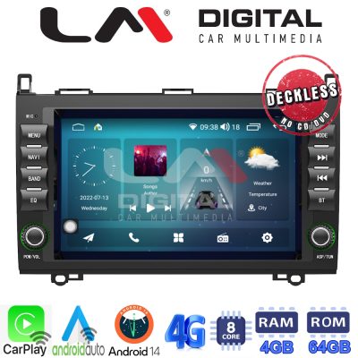 LM Digital - LM Q8068 GPS Οθόνη OEM Multimedia Αυτοκινήτου για MERCEDESA (W169) 2004>2012B (W245) 2005>2012SPRINTER-VITO-VIANO 2004>2019 (CarPlay/AndroidAuto/BT/GPS/WIFI/GPRS)