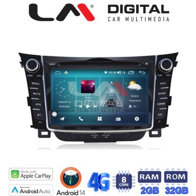 LM Digital - LM R8156 GPS Οθόνη OEM Multimedia Αυτοκινήτου για HYUNDAI I30 2012-2016 (CarPlay/AndroidAuto/BT/GPS/WIFI/GPRS)