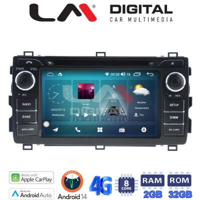 LM Digital - LM R8308 GPS Οθόνη OEM Multimedia Αυτοκινήτου για Toyota AURIS 2013-2014 (CarPlay/AndroidAuto/BT/GPS/WIFI/GPRS)
