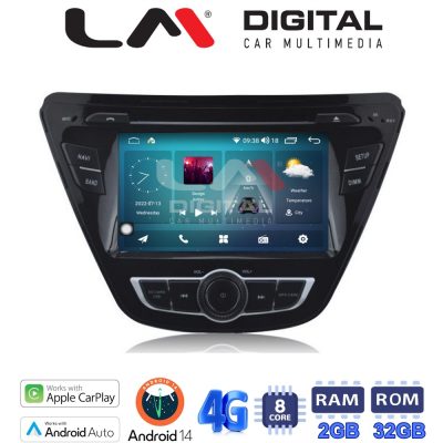 LM Digital - LM R8359 GPS Οθόνη OEM Multimedia Αυτοκινήτου για Hyundai elantra 2014-2015 (CarPlay/AndroidAuto/BT/GPS/WIFI/GPRS)