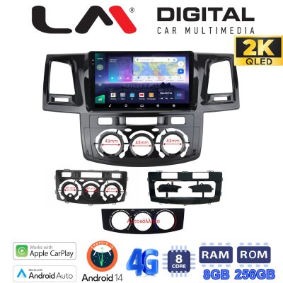 LM Digital - LM ZQ8822 GPS Οθόνη OEM Multimedia Αυτοκινήτου για Toyota Hilux 2005 > 2016
CLIMA /AC (CarPlay/AndroidAuto/BT/GPS/WIFI/GPRS)