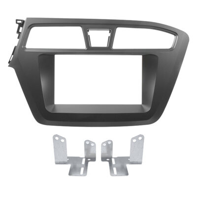 Πρόσοψη 2DIN με εξαρτήματα στερέωσης για Hyundai i20 2015>2018 – Χρώμα Μαύρο