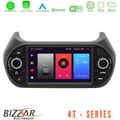Bizzar OEM Fiat Fiorino/Citroen Nemo/Peugeot Bipper 4core Android12 2+32GB Navigation Multimedia Deckless 7" με Carplay/AndroidAuto
