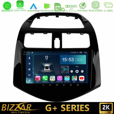 Bizzar G+ Series Chevrolet Spark 2009-2015 8core Android12 6+128GB Navigation Multimedia Tablet 9"