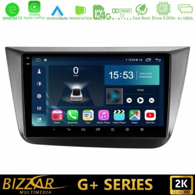 Bizzar G+ Series Seat Altea 2004-2015 8core Android12 6+128GB Navigation Multimedia Tablet 9"