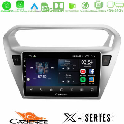 Cadence X Series Citroen C-Elysee / Peugeot 301 8Core Android12 4+64GB Navigation Multimedia Tablet 9"