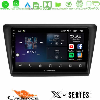 Cadence X Series Skoda Rapid 2013-2017 8core Android12 4+64GB Navigation Multimedia Tablet 9"