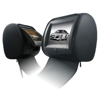 Οθόνη προσκέφαλου 7″ με DVD/USB Player Μαύρο Χρώμα με φερμουάρ